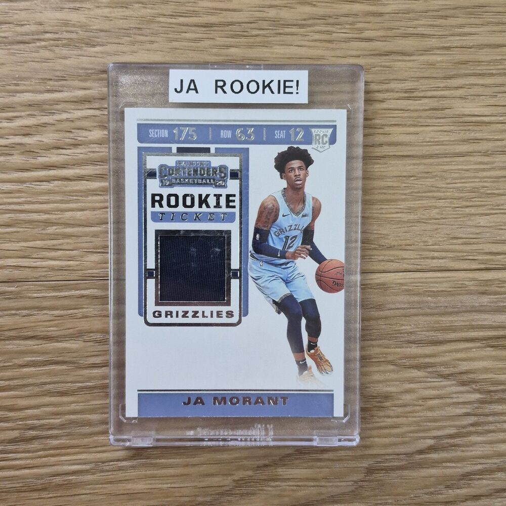 2019-20 Panini Contenders Rookie Ticket Swatches Ja Morant RC Encased One Touch